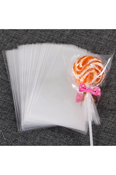Partivitrini Parlak Bantsız Şeffaf Jelatin - Kurabiye Aksesuar Poşeti 11x17cm...