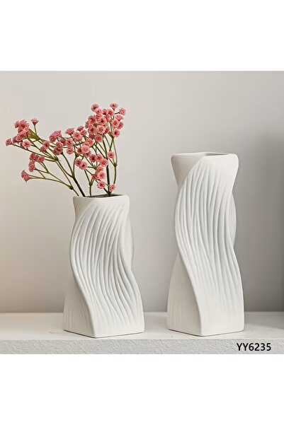 YOYOMOLD ŞIK TASARIMLI DALGALI VAZO İKİLİ SİLİKON KALIP
