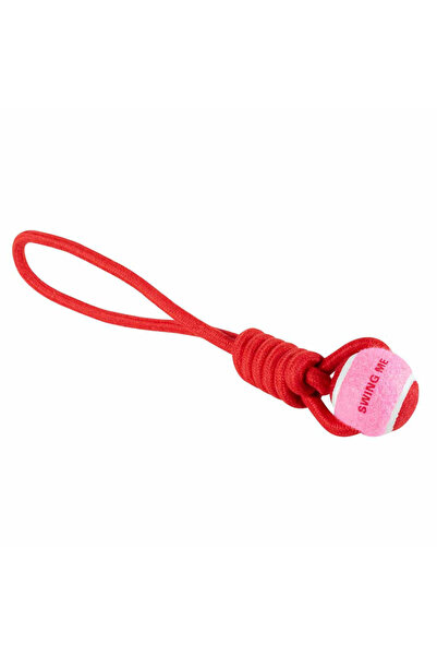 Ebi Coockoo SWING ME Ball with Rope Loop Dog Toy - RED/6X45X6CM
