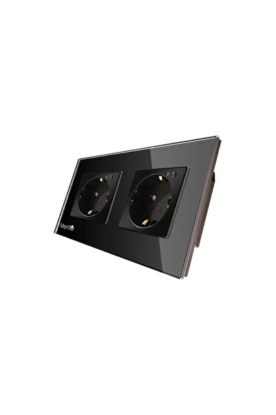 Mentor Smart wireless socket ES016 double recessed WiFi 16A 2000W Black