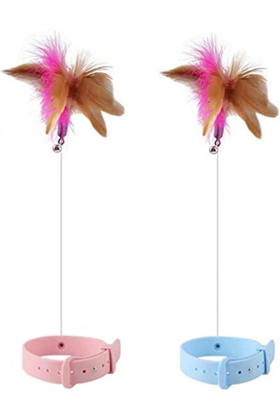 Arabest لعبة عصا مداعبة للقطط، لعبة عصا قابلة للسحب للقطط، ألعاب ريش للقطط مع...