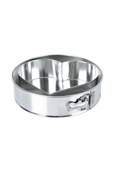 Enger Round/Heart Cake Mold 24 x 6.5 cm, Silver