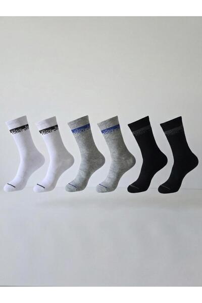 NoNameStore7 Unisex long ribbed socks set, 6 pairs, One Size