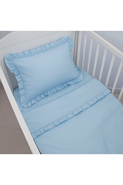 Jaju Baby Fırfırlı Bebek Nevresim Takımı - 60x120 - 70x140 - 80x130 cm Uyumlu