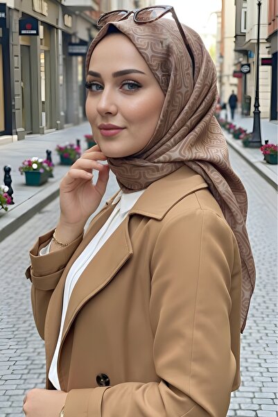 İmajButik Light Mink Soft Digital Cotton Scarf