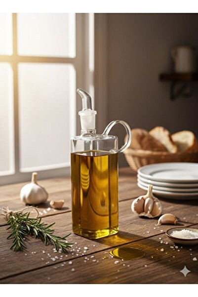 Qerhome Borosilicate Glass Elegante Oil & Sauce Bottle 400 ml 1 Piece