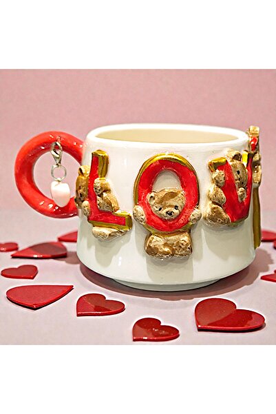 Boni Bon Collection Design El Yapımı 3D Yaldızlı LOVE Ayıcık Figürlü HEDİYE H...