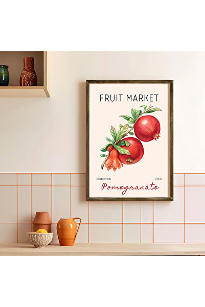 Vetro Design Tržnica voća - Poster u drvenom okviru sa narašćem