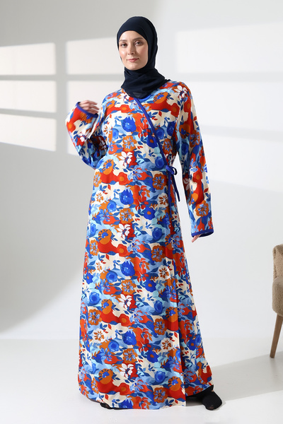 ÖNE BUTİK WOMEN'S SIDE TIE VISKOSE Prayer Dress LIKAPA