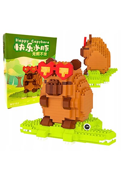 Other brand Capybara Construction Blocks Capybara Crocodile Block Set Figure