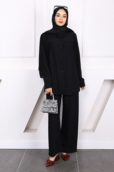 İmajButik Set cămașă și pantaloni negru Bürümcük