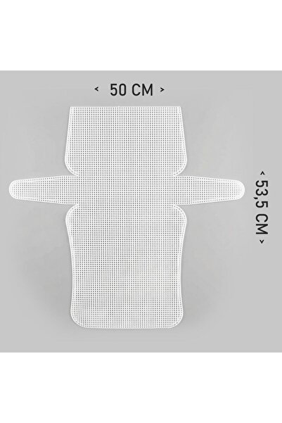 Sultan Пластмасова торбичка от канвас 53,5X50 см, бяла