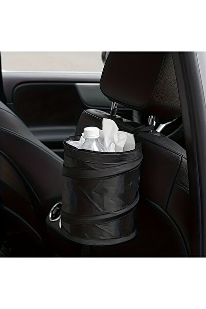 Choice black Car Trash Can Portable Durable Foldable Hanging Car Storage Buck...