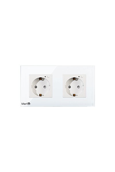 Mentor Smart wireless socket ES016 double recessed WiFi 16A 2000W White