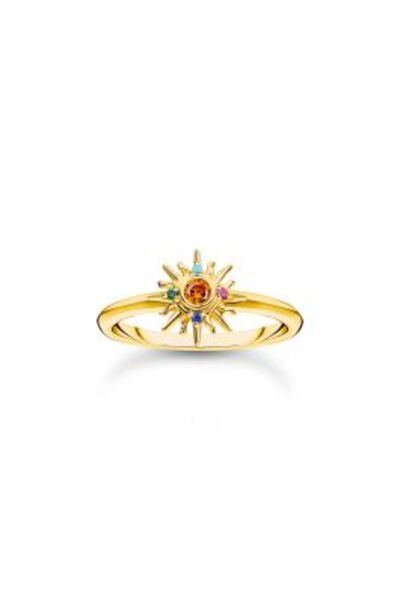Thomas Sabo TR 2458-488-7-54 Gold-plated ring sun colorful stones