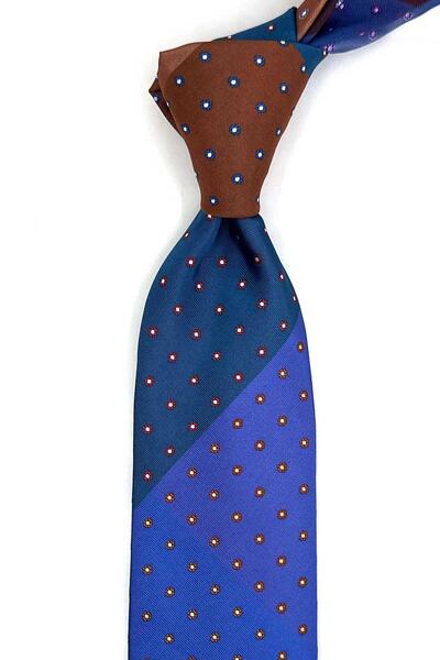 Kravatkolik Cravată clasică cu model mic, multicolor, tip patchwork KK13378