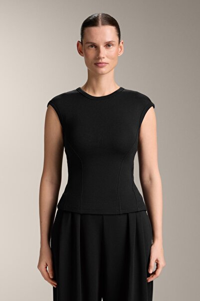 Oysho Pamuklu ve modal kısa kollu fitilli T-shirt