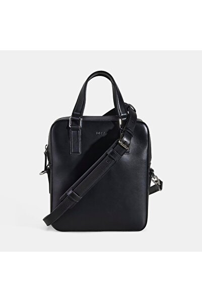Desa Erkek Siyah Deri Postacı Çantası