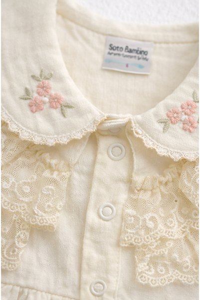 Kardeşler Bebe Muslin Bodysuit & Undershirt Lace Details