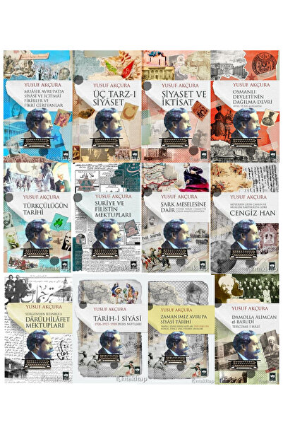 Ötüken Neşriyat YUSUF AKÇURA KÜLLİYATI 12 KİTAP SET ŞARK MESELELER/ÜÇ TARZ Sİ...