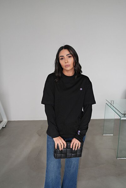 Özge Özgenç Basic Sweat with Piece Sleeves