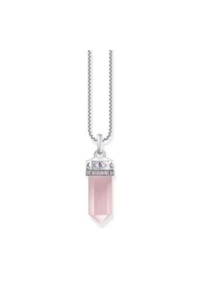 Thomas Sabo PE 955-640-9 Silver pendant rose quartz crystal