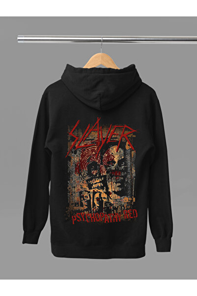 MAGORS سترة روك سويت شيرت بطبعة فرقة سلاير ذا روك مصنوعة من القطن بأكمام طويل...