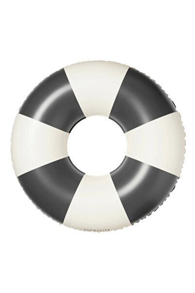 SunnyLife |   Black Striped Inflatable Pool Float