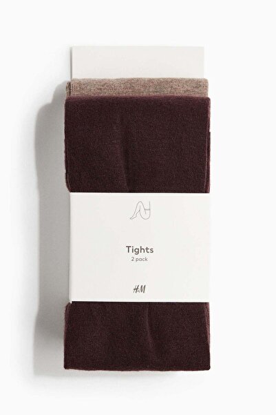 H&M مجموعة من 2 جوارب محبوكة ناعمة