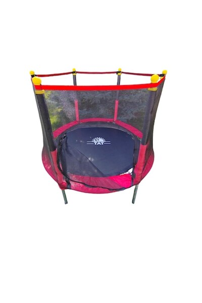 Tat Biliard Trambulina Kid Jump 140 cu plasă de siguranță, roșu-negru