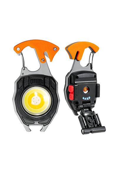 Bbox Kamp Feneri Çok Fonksiyonlu Fener Anahtarlık USB Çakmaklı Cam Kırıcı Kem...