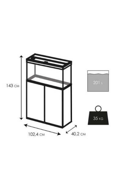 Ciano حوض أسماك إيموشنز ناتشر برو 100 أبيض، 102.4 × 40.2 × 61 سم