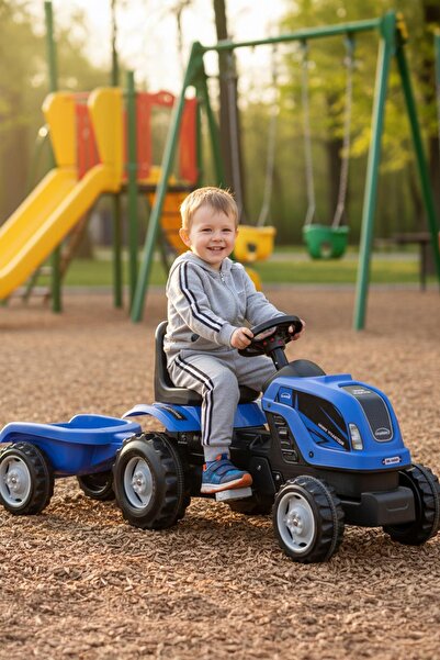 FeyzaDesign Renkli ve eğlenceli çocuklar için pedal traktör seti, saf ve daya...