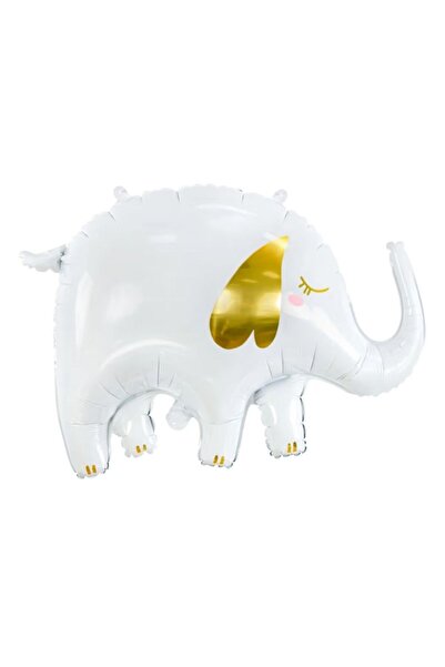 parti sürprizi بالون من رقائق الألمنيوم على شكل فيل أبيض لطيف 1 قطعة
