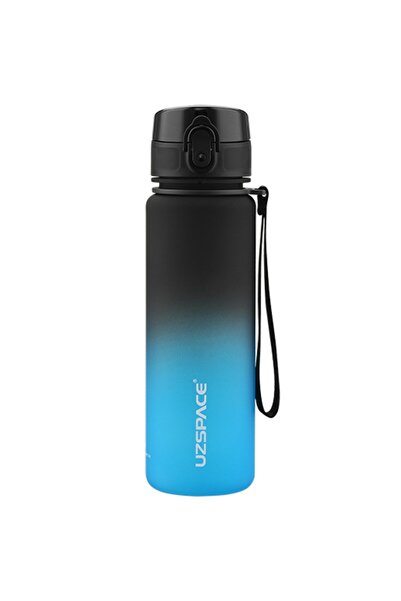 Uzspace Colorful Frosted bottle 500 ml 3026d - Black-Blue