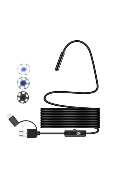 USB Cameră mini endoscopică 5,5 mm, tip C, 1,5 m, 6 LED-uri, impermeabilă