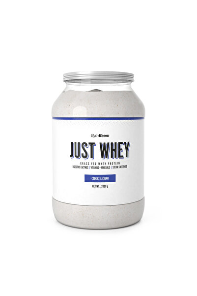 GymBeam Proteine ​​Just Whey, 2000 g, fursecuri și cremă