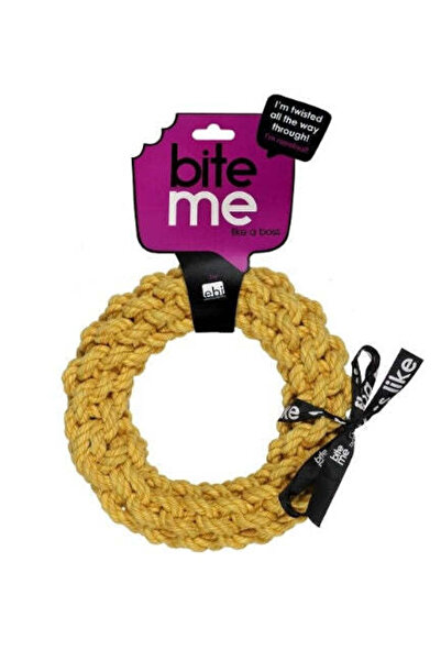 Ebi خاتم "دا تشين" المضفر من بايت مي - أصفر/28 سم