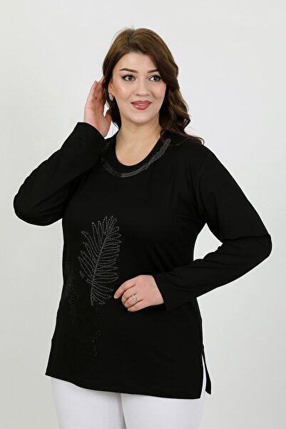 By Alba Collection Жіноча чорна блузка середнього віку та старше з віскозним ...