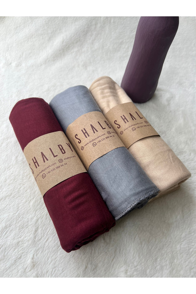 shalby Hijab Combed Cotton Shawl (Set of 3) Jersey Fabric