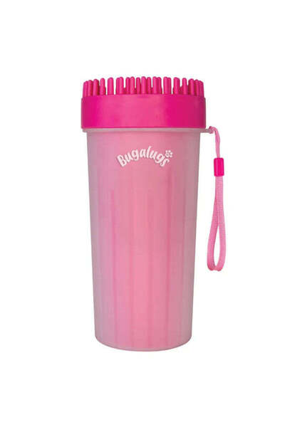 Bugalugs كوب تنظيف مخالب الكلاب والقطط - وردي/متوسط