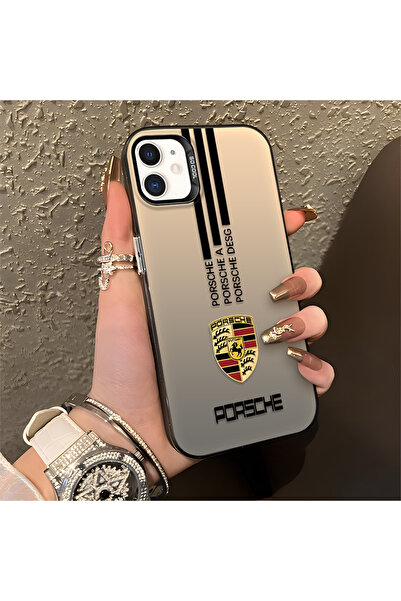 Hontinga حافظة صلبة رفيعة مضادة للسقوط بنمط شارة السيارة متوافقة مع هاتف iPho...