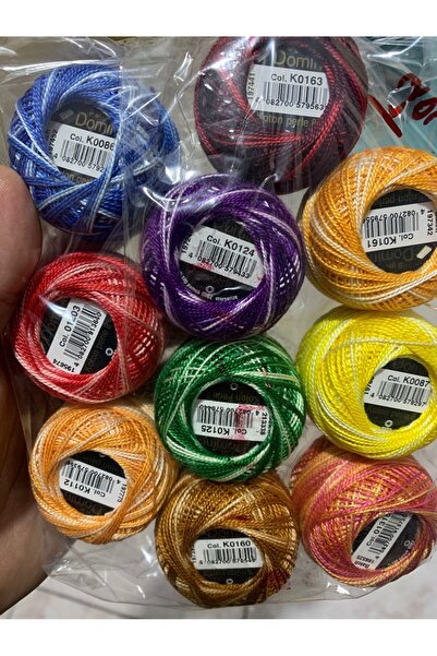 domino No:8 Kotton Perle Numara Ip Seti (10ADET GÖRSELDEKİ RENKLER)