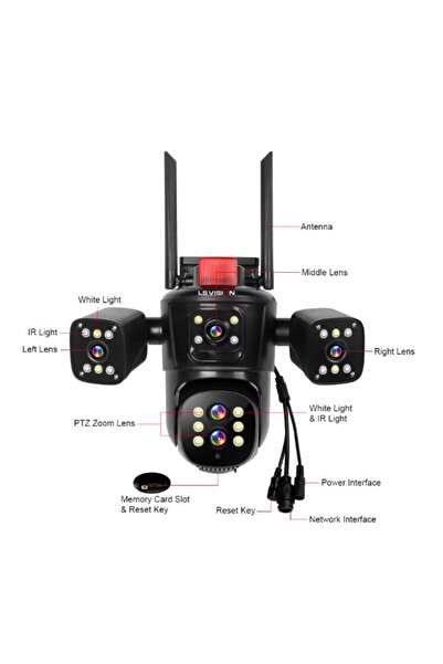 OEM Camera de supraveghere Wi-Fi 8MP Ultra HD, Card MicroSD 32GB inclus, PTZ