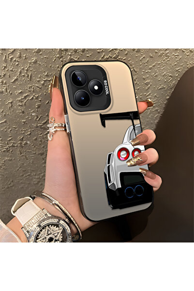 Hontinga حافظة صلبة رفيعة مضادة للسقوط بنمط السيارة متوافقة مع هاتف Realme No...