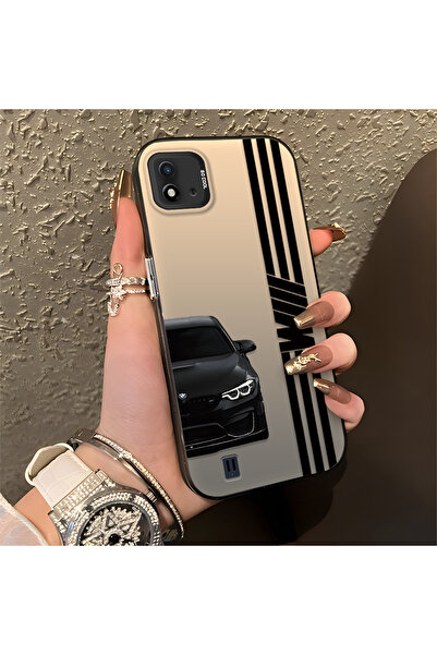 Hontinga حافظة صلبة رفيعة مضادة للسقوط بنمط BMW متوافقة مع هاتف Realme C11 2021