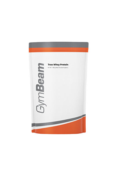 GymBeam Proteine ​​True Whey, 1000 g, ciocolată albă cu zmeură