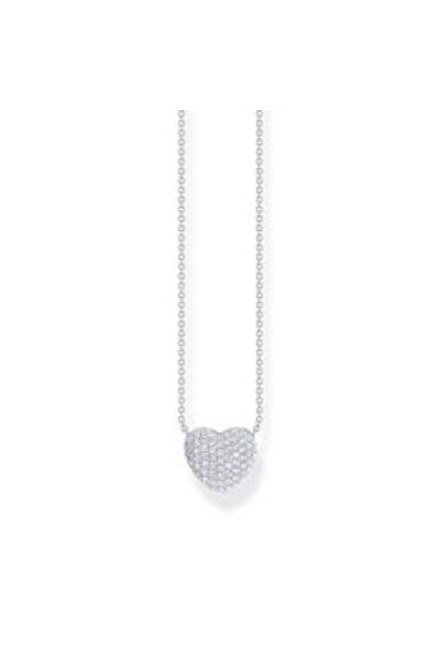 Thomas Sabo KE2277-051-14-L45V Silver Heart Necklace with Zirconia 40-45 cm L...