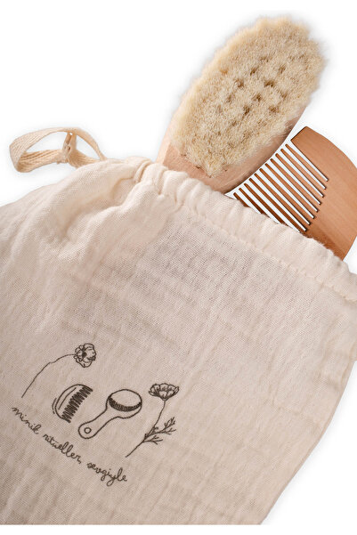 Cigit Keseli Natural Goat Hair Baby Brush Set