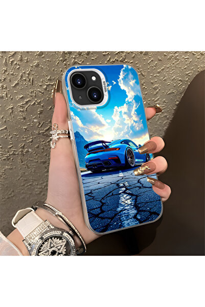 Hontinga iPhone 15 Plus/14 Plus ile Uyumlu spor arabası Desenli Anti Düşme İn...